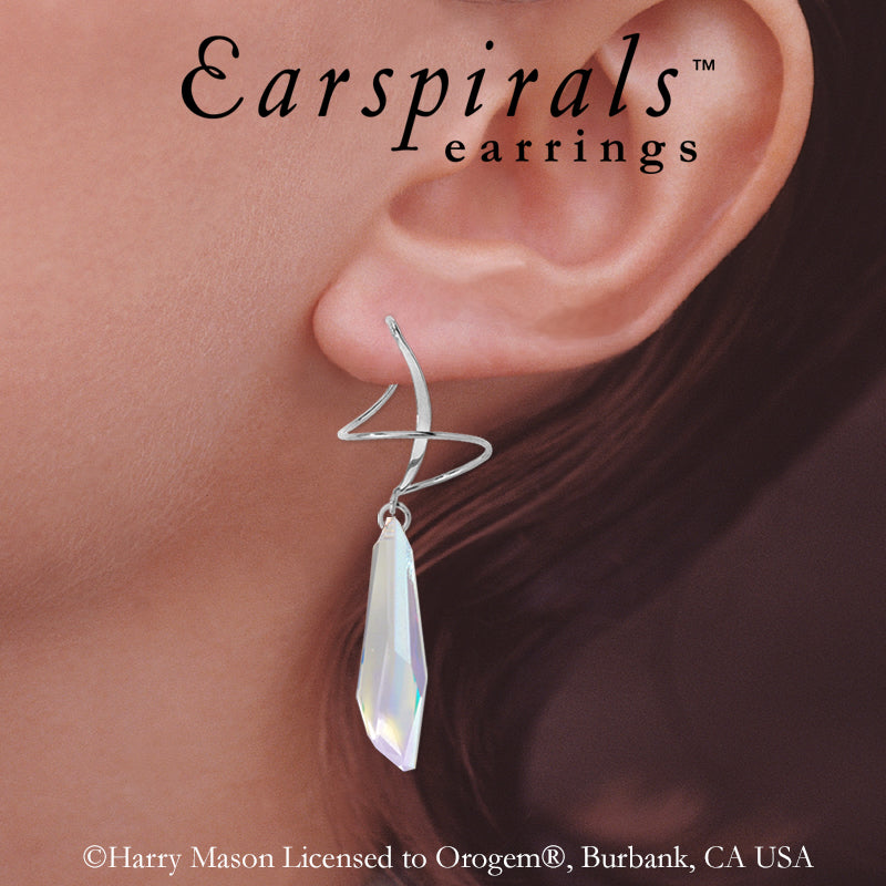 Sterling Silver Swarovski Crystalactite Earspirals Earrings