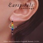 Rainbow Pride Earrings Swarovski Crystals Graduating Drop Earspirals Sterling Silver
