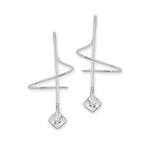 Princess Cut Cubic Zirconia Earspirals Earrings