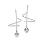 Heart Shape Cubic Zirconia Earspirals Earrings