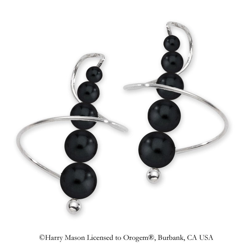 Black Onyx Earspirals Earrings