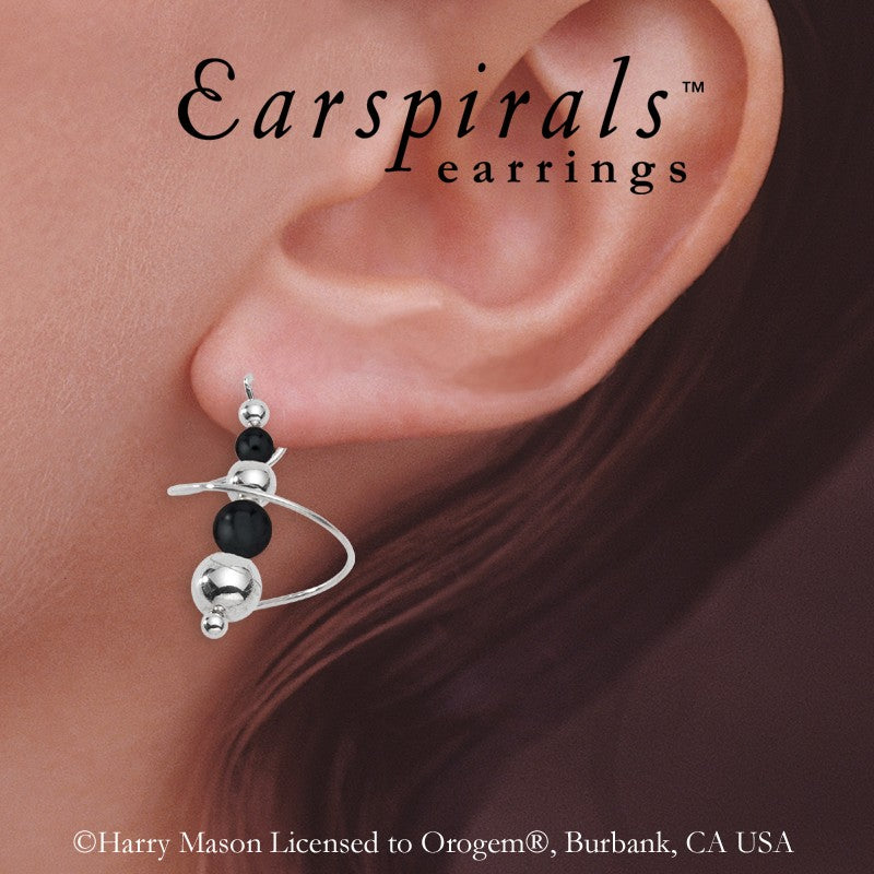 Black Onyx Earspirals Earrings