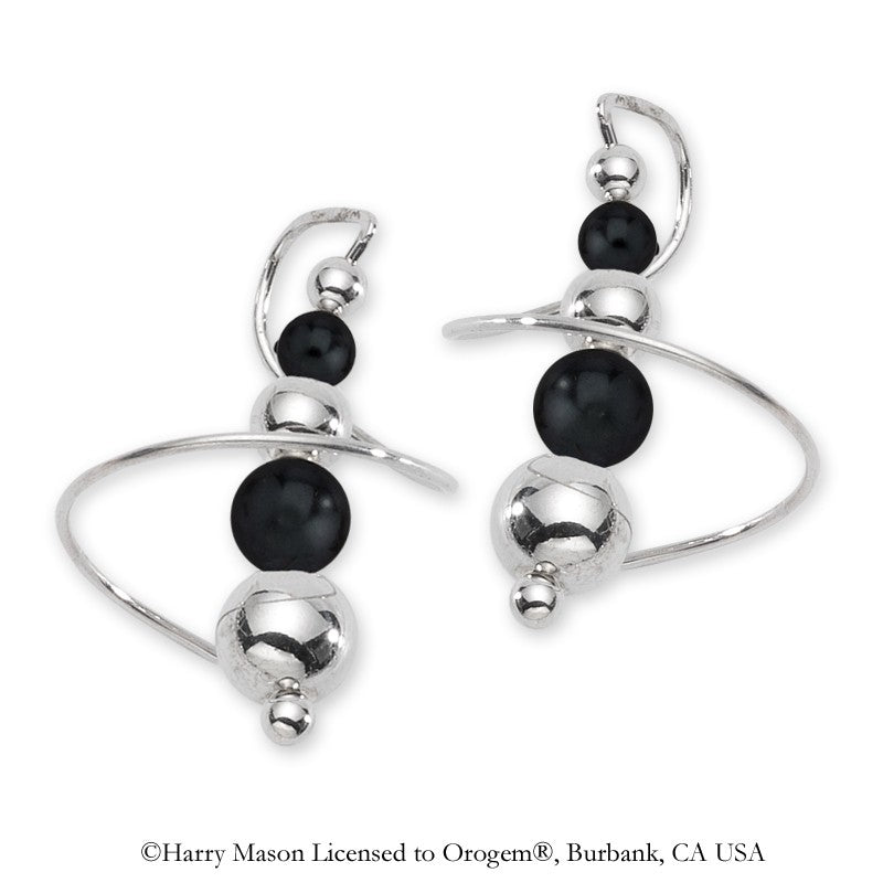 Black Onyx Earspirals Earrings