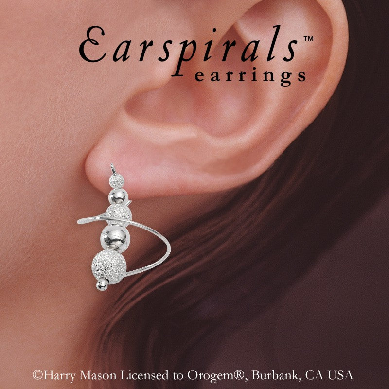 Stardust & Polished Beads Earspirals Earrings