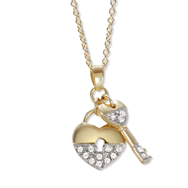 Cubic Zirconia Love Knot Pendant