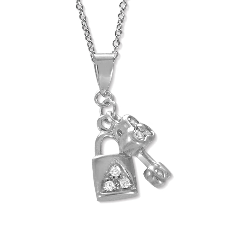 Cubic Zirconia Love Knot Pendant