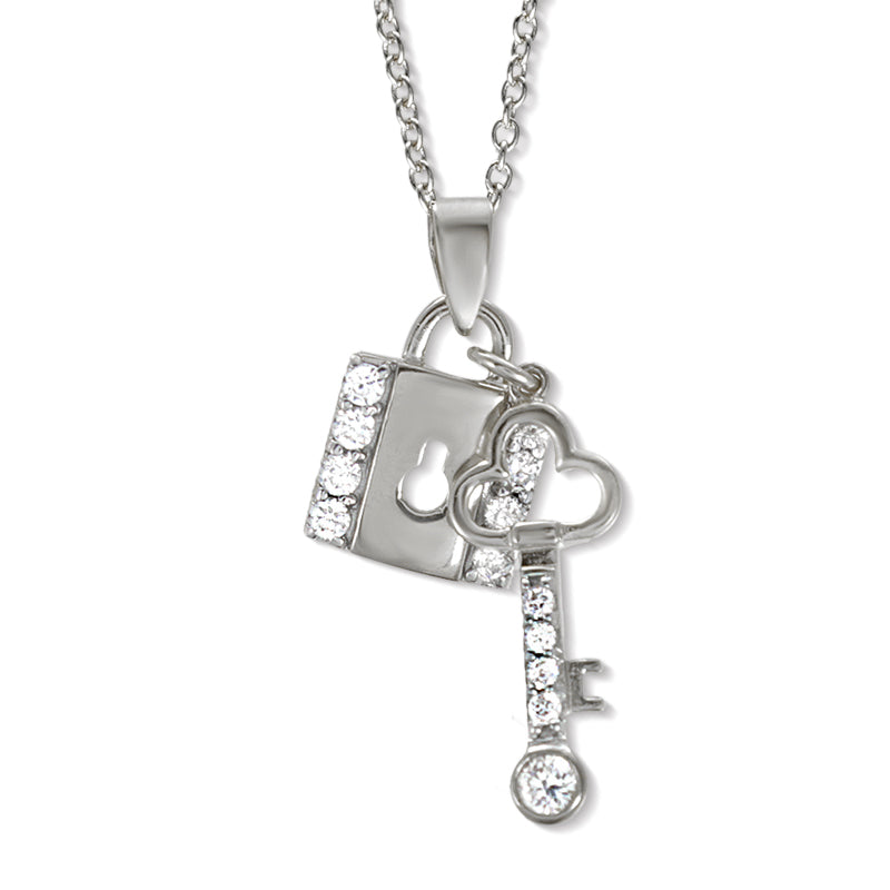 Cubic Zirconia Love Knot Pendant