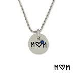 Stainless Steel Birthstone Mom Pendant Necklace Chain