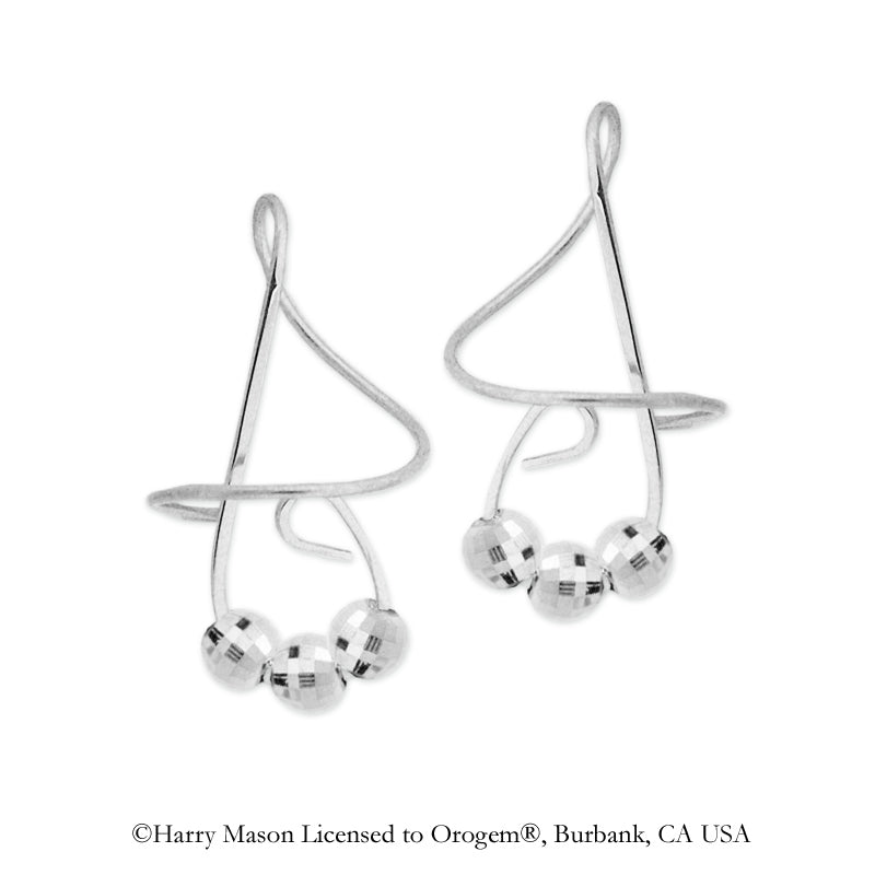 Sterling Silver Faceted Beads Interchangable Earspirals Earrings