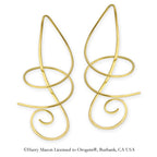 14k Yellow Gold Double Corkscrew Earspirals Earrings