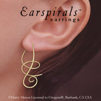 18k Gold Over Silver Double Corkscrew Earspirals Earrings