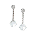 Interchangeable Dangle Earrings Enhancers Swarovski Crystal Sterling Silver