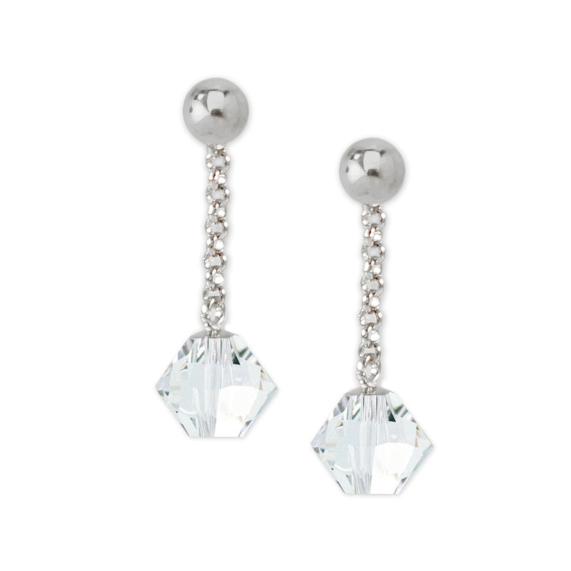Interchangeable Dangle Earrings Enhancers Swarovski Crystal Sterling Silver