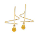 Citrine Briolette Earspirals Earrings