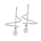Cubic Zirconia Briolette Earspirals Earrings