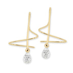 Cubic Zirconia Briolette Earspirals Earrings