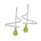Peridot Briolette Earspirals Earrings