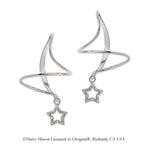 Cubic Zirconia Star Earspirals Earrings