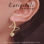 Heart Dangle Earspirals Earrings
