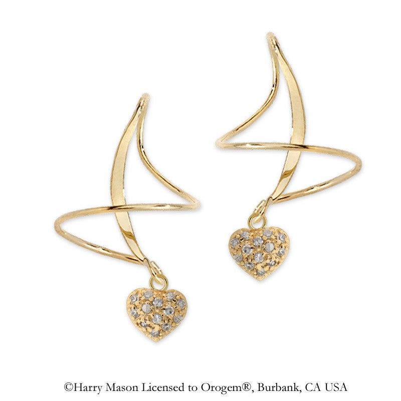 Heart Dangle Earspirals Earrings