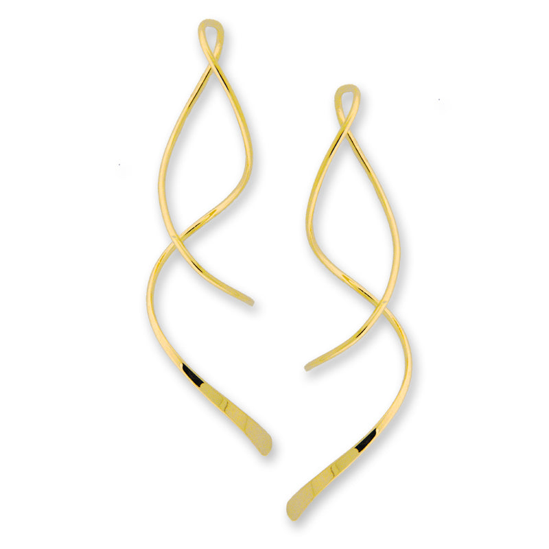 Gold Over Silver Spinner Earrings