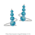Earspirals Earrings Graduated Opal Beads Short Length