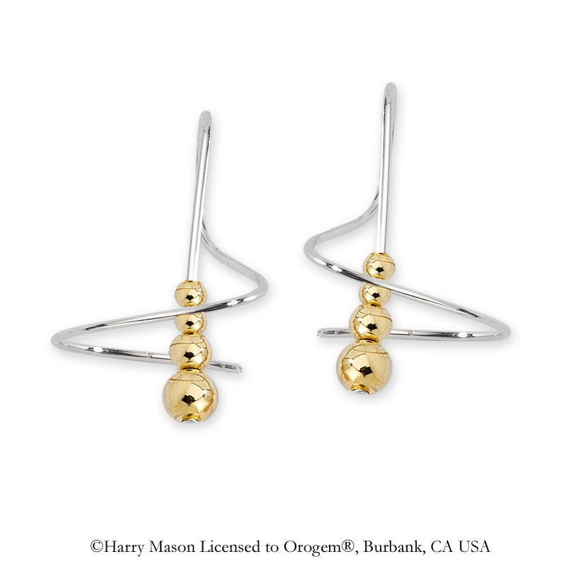Gold Beads Earspirals Earrings