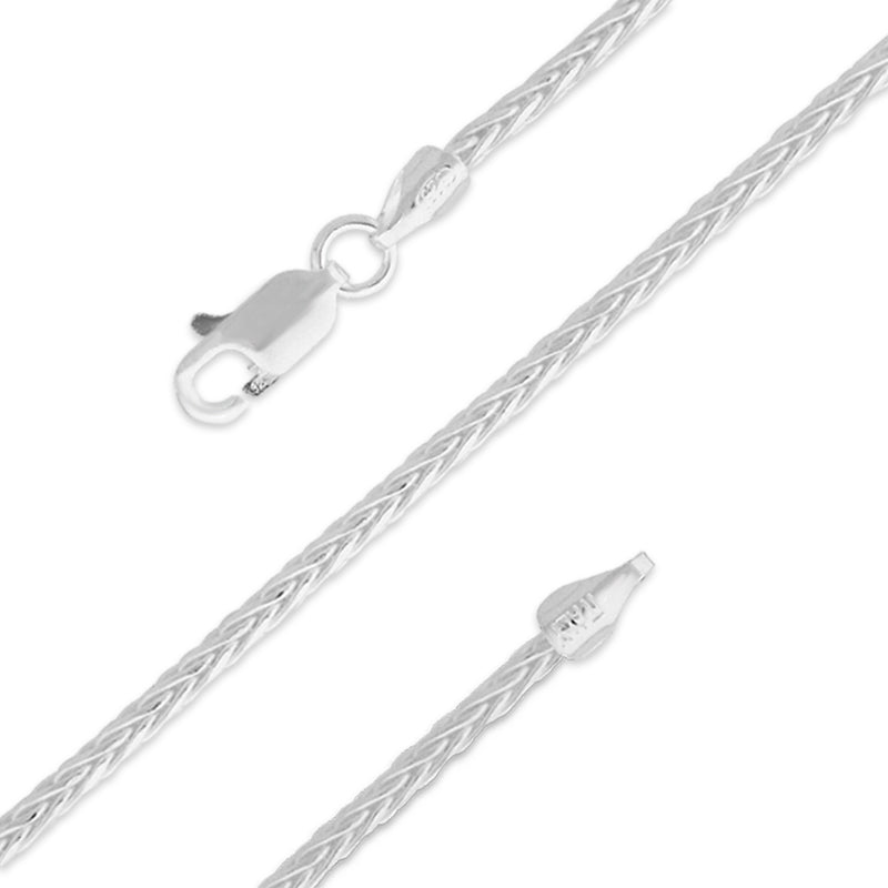 Italian Sterling Silver Diamond Cut When Necklace