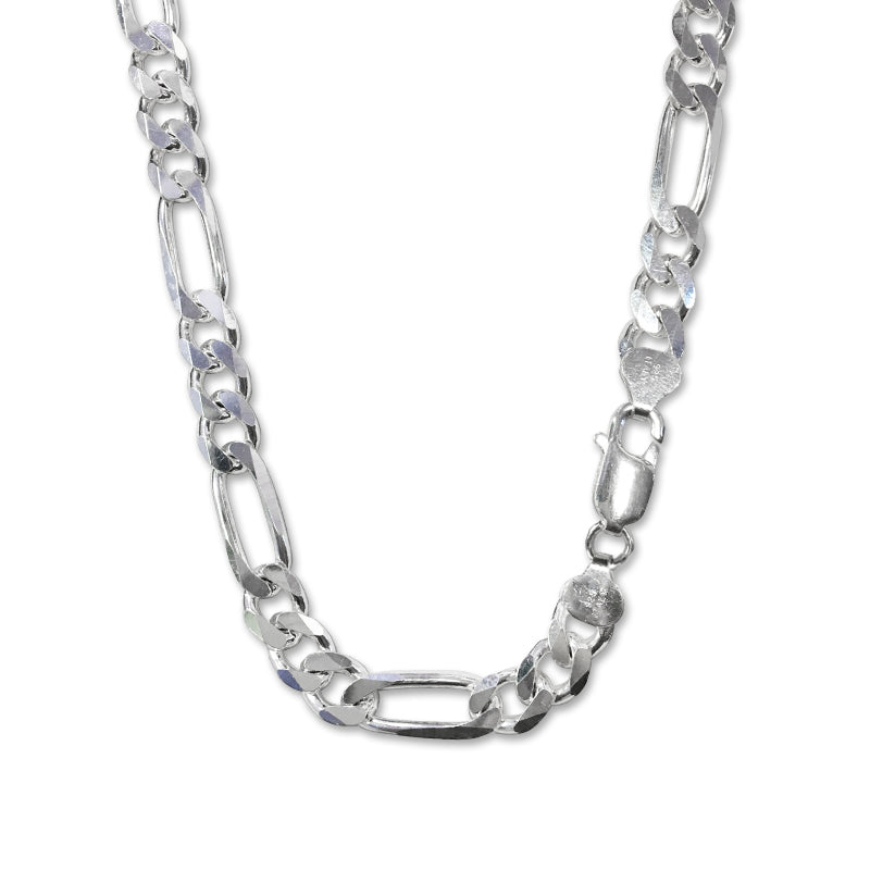 Italian Sterling Silver Figaro Necklace 7.50mm