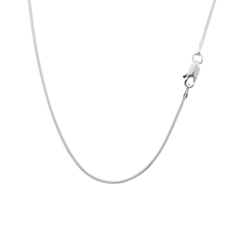 Italian Sterling Silver Snake Necklace Chain 1.20mm 16 to 24 Inches 