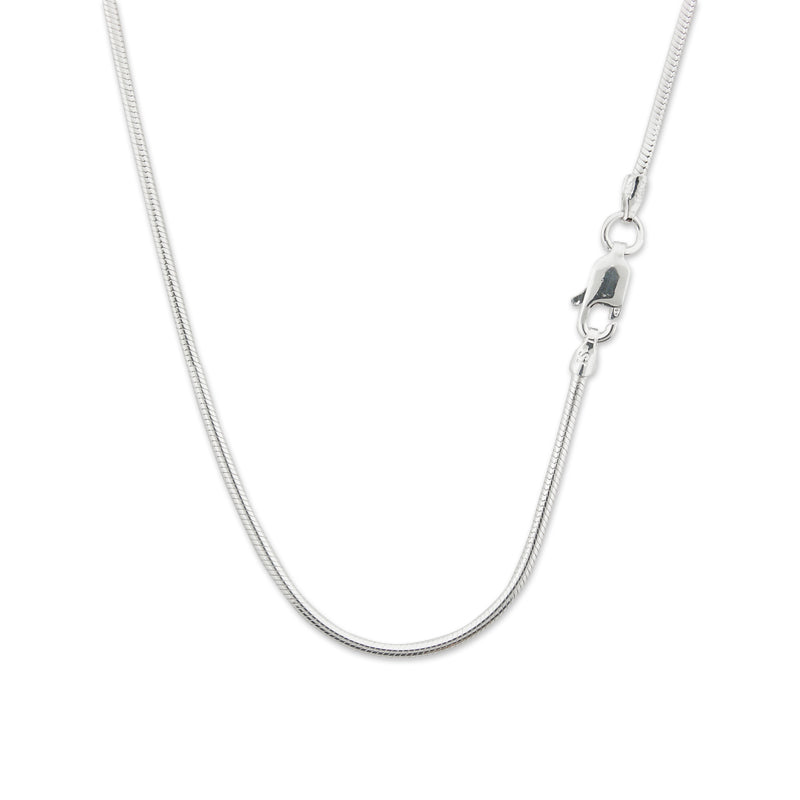 Italian Sterling Silver Snake Necklace Chain 1.50mm 16 to 24 Inches