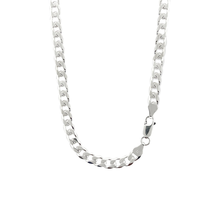 Italian Sterling Silver Cuban Curb Link Chain 4.60mm 16 to 24 Inches