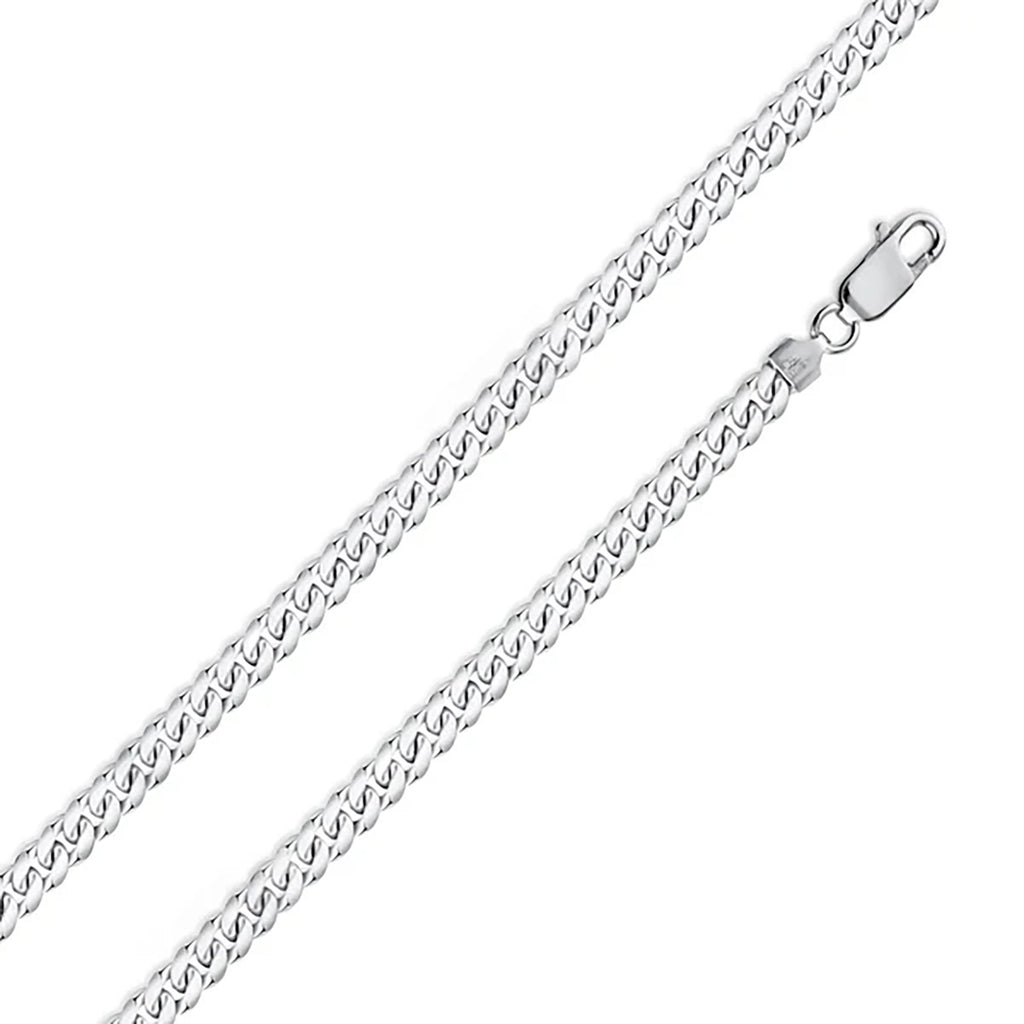 Sterling Silver Martillada Cuban Link Chain - 5.50mm - Under $3 per Gram