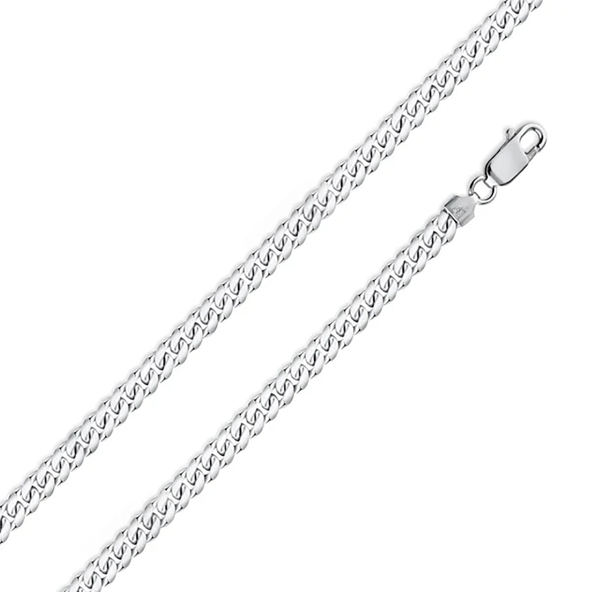 Sterling Silver Martillada Cuban Link Chain - 5.50mm - Under $3 per Gram