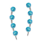 Ear Climber Earrings Ear Pin 4-in-1 Look Opal Beads Earcrawlers