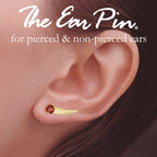 Birthstone Ear Climbers Ear Pin Earrings Solitaire Gemstone 18k Gold Over Silver