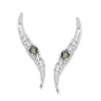 Mystic Topaz Silver Ear Pin Earrings