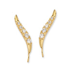 Journey Cubic Zirconia Ear Pin Earrings