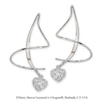 Heart Cubic Zirconia Earspirals Earrings