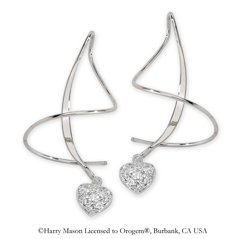 Heart Cubic Zirconia Earspirals Earrings