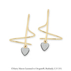 Hematite Heart Earspirals Earrings