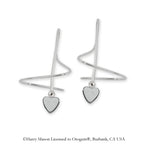 Hematite Heart Earspirals Earrings