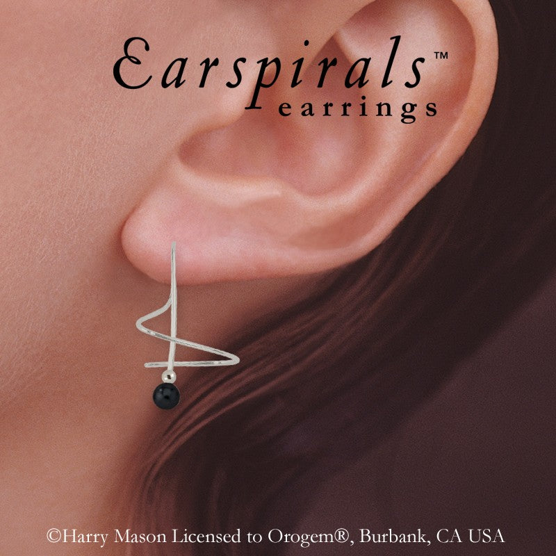 Black Onyx Earspirals Earrings
