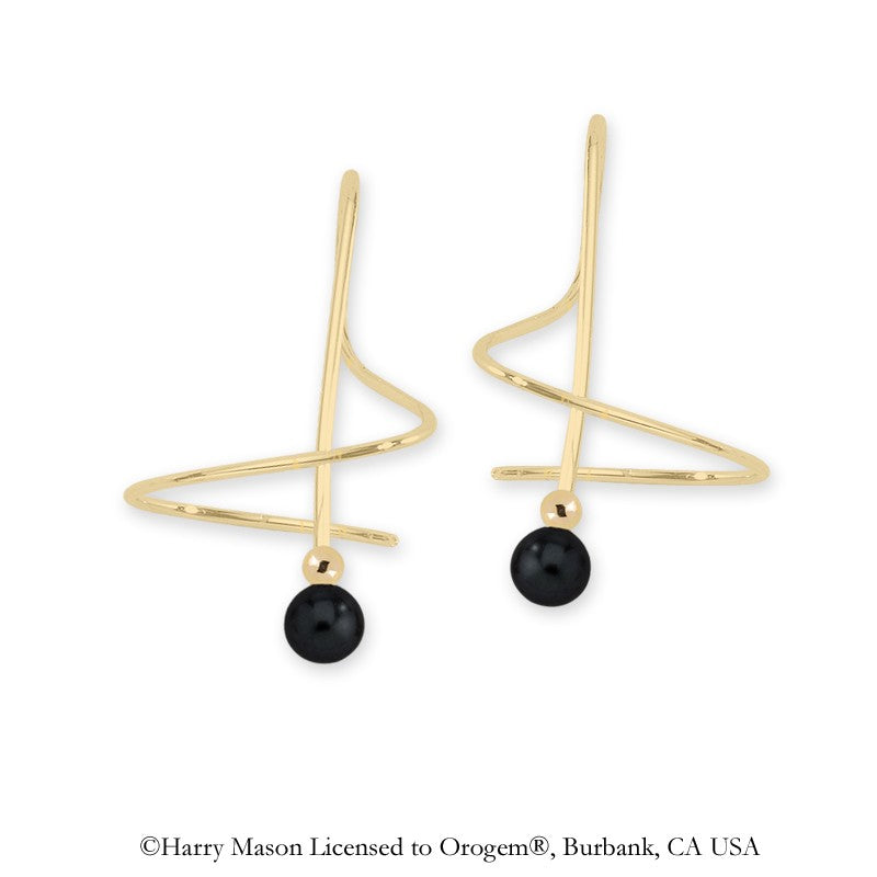 Black Onyx Earspirals Earrings
