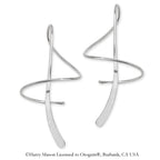 14k White Gold Classic Polished Earspirals Earrings - Long Version