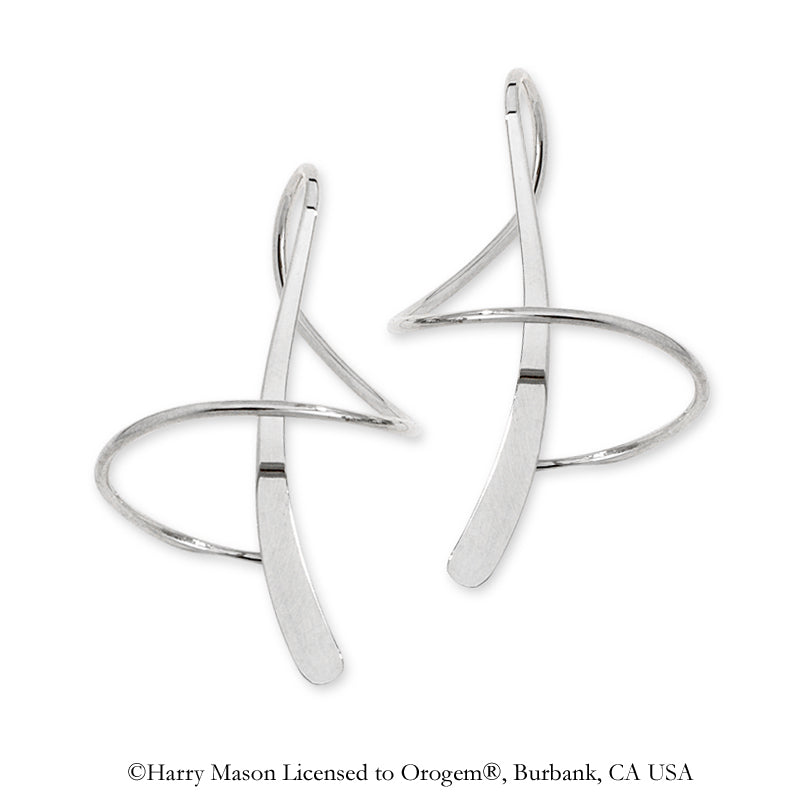 10k White Gold Classic Polished Earspirals Earrings - Short Version