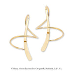 Gold Over Silver Classic Polished Earspirals Earrings - Short Version