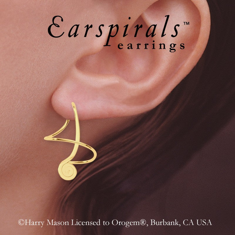 Gold Over Silver Swirl Earspirals Earrings