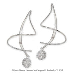 CZ Disco Bead Earspirals Earrings