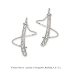CZ Pavet Silver Earspirals Earrings
